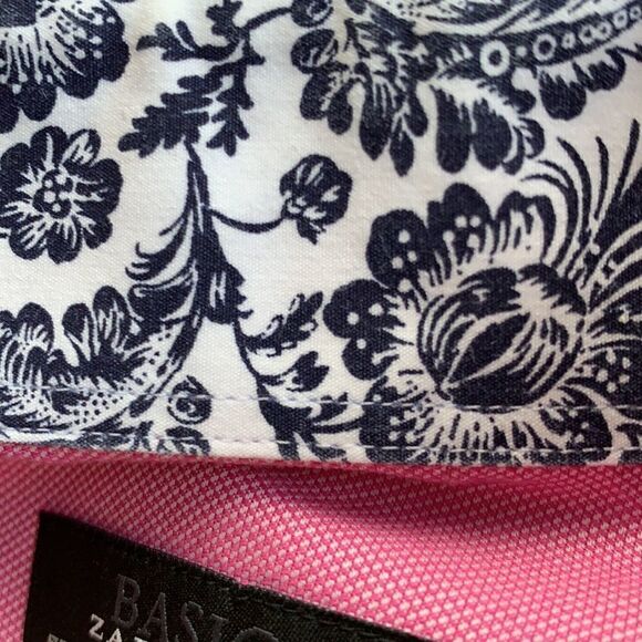 Zara Man slim fit size medium pink shirt with double color of white and pink - Picture 6 of 8